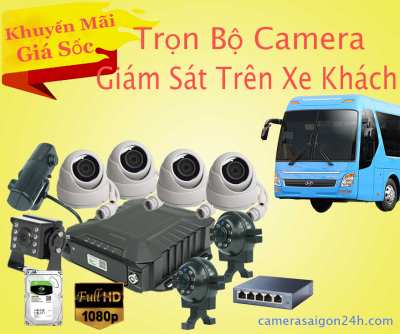 Lắp đặt camera tân phú Bộ 8 Camera Full Hd Cho Xe Khách 32 Chỗ